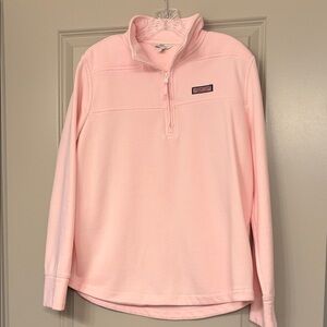 Vineyard Vines Light Pink Quarter-Zip Sherpa